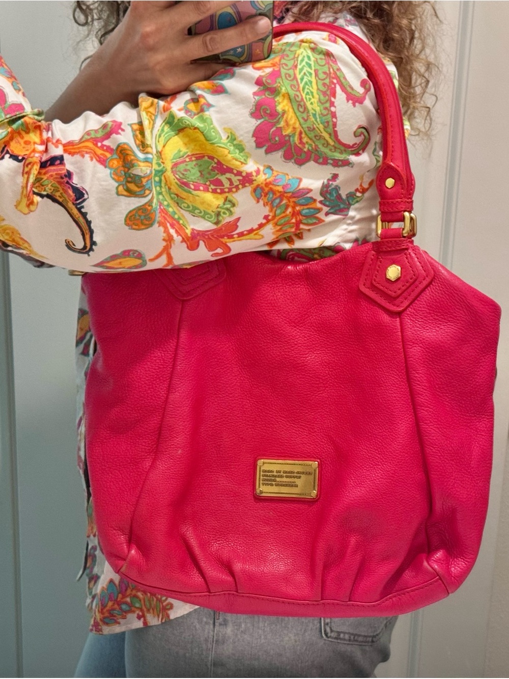 Marc Jacobs Hot Pink Calfskin Classic Q Francesca bag